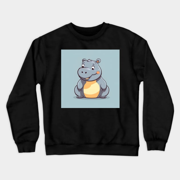 Hippo Crewneck Sweatshirt by ComicsFactory